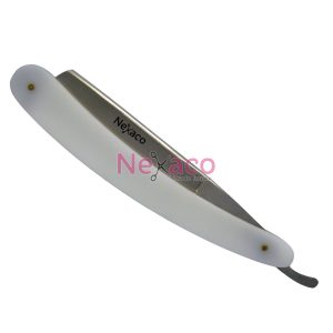 Straight cut throat Razor | HcR-001 | White handle | Foldable