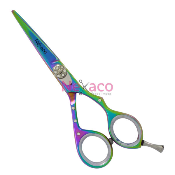 Pro line | Pro-007 | Hair Cutting Scissor | Color: Titanium | Finish: Multi