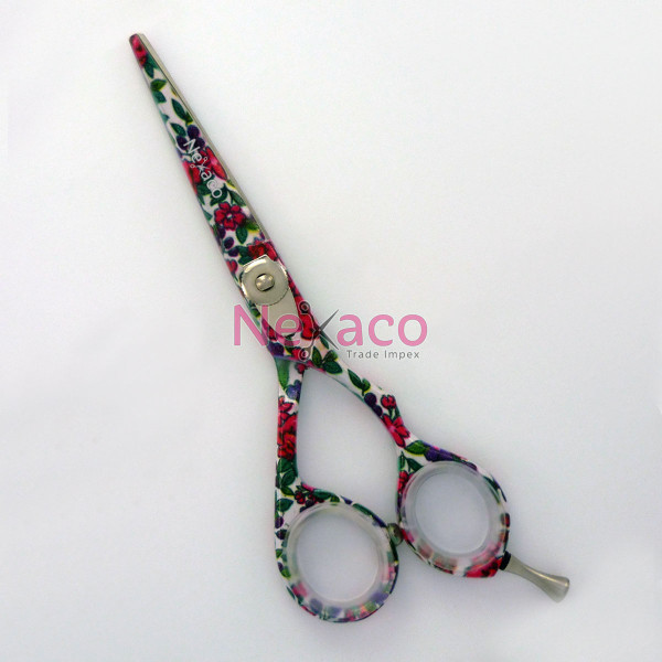 Pro line | Hair Cutting Scissor | Paper coated with flowers