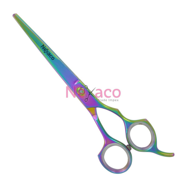 Pro line | Pro-024 | Hair Cutting Scissor | Color: Titanium | Finish: Multi