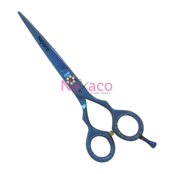 Pro line | Pro-026 | Hair Cutting Scissor | Size: 6.0" | Color: Titanium | Finish: Blue